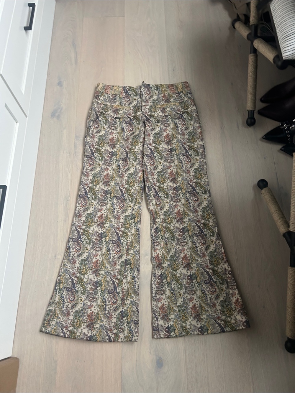 Free People Paisley Boot-Cut Pants - Multicolor - Picture 2 of 5